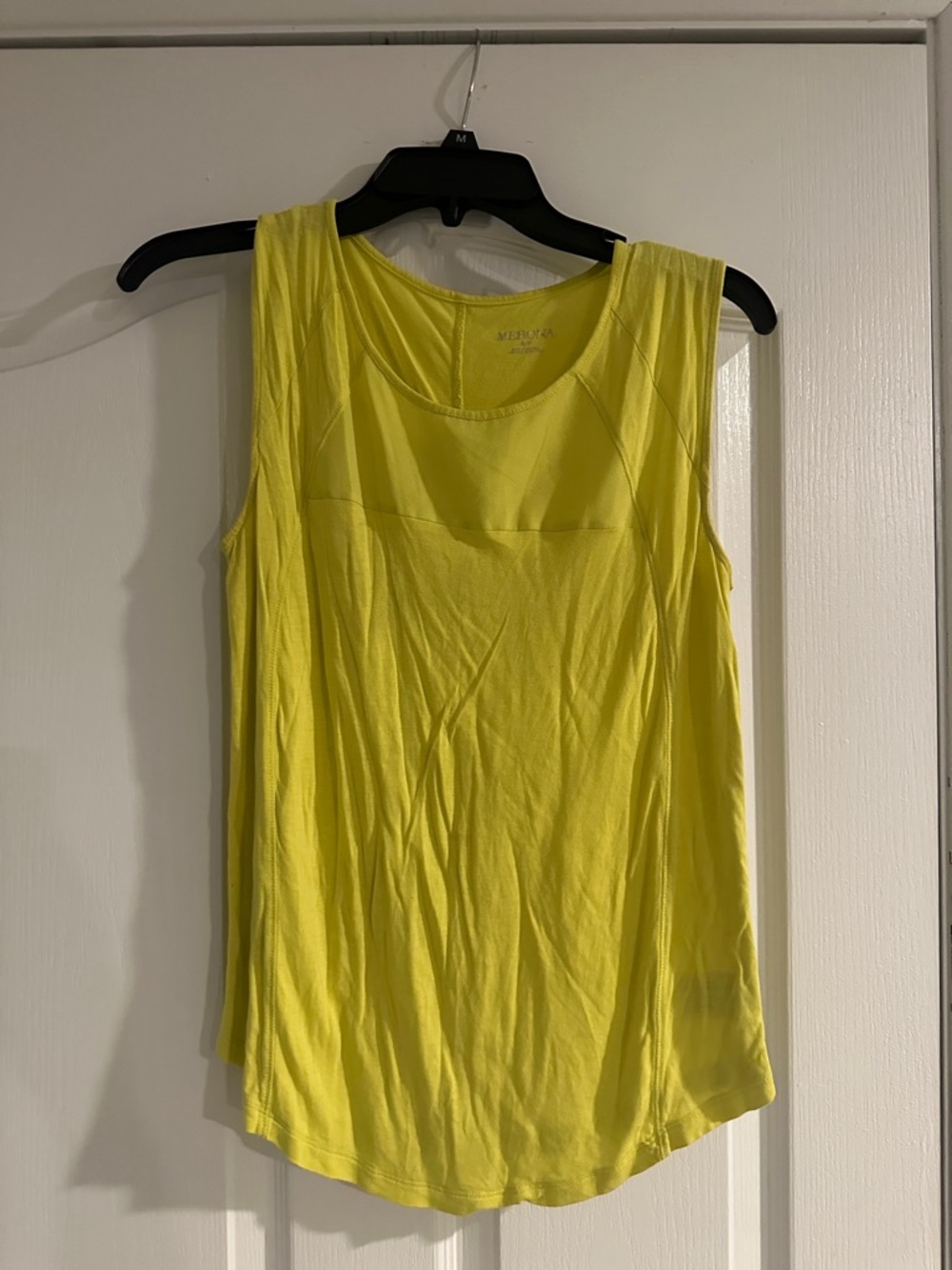 Merona Neon Yellow Scoop Neck Tank Top